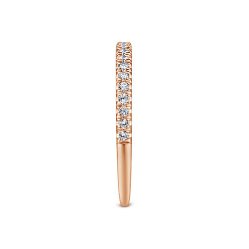 14K Rose Gold Matching Diamond Wedding Band