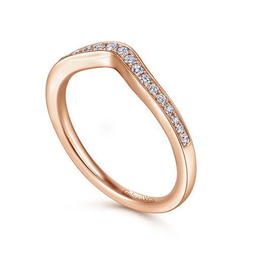 14K Rose Gold Matching Diamond Wedding Band 14K Rose Gold Matching Diamond Wedding Band
