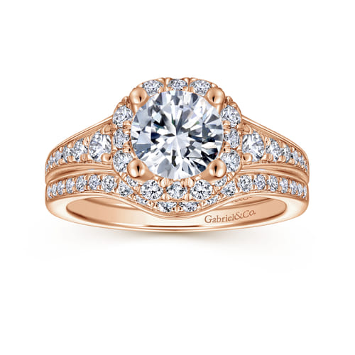 14K Rose Gold Matching Diamond Wedding Band 14K Rose Gold Matching Diamond Wedding Band