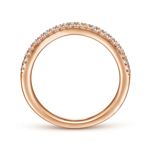 14K Rose Gold Matching Diamond Wedding Band