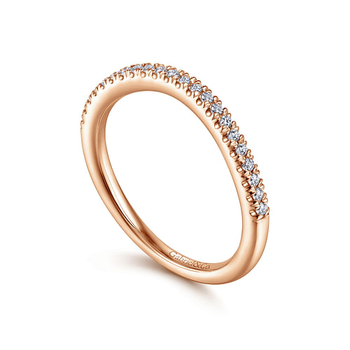 14K Rose Gold Matching Diamond Wedding Band