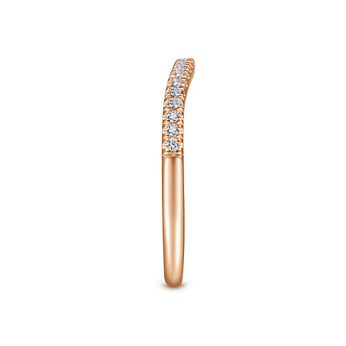 14K Rose Gold Matching Diamond Wedding Band