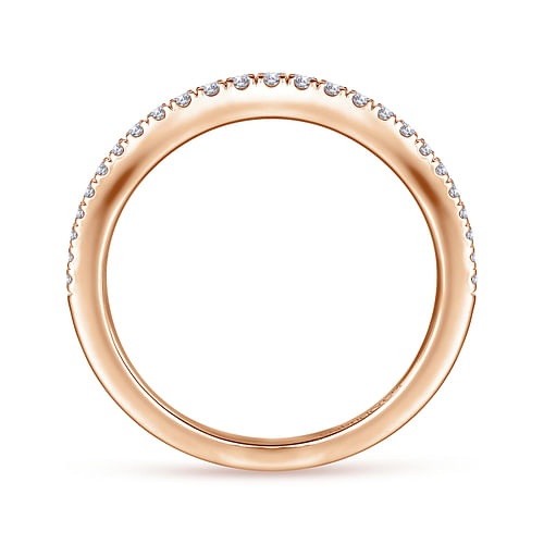 14K Rose Gold Matching Diamond Wedding Band