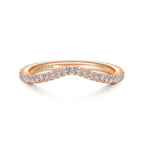 Gabriel - 14K Rose Gold Matching Diamond Wedding Band
