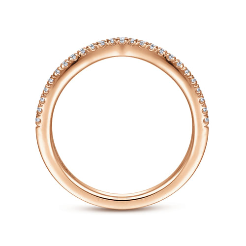 14K Rose Gold Matching Diamond Wedding Band