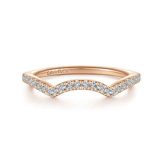 Gabriel - 14K Rose Gold Matching Diamond Wedding Band