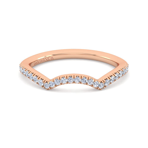 14K Rose Gold Matching Diamond Wedding Band