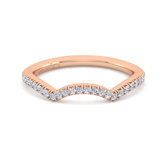 Gabriel - 14K Rose Gold Matching Diamond Wedding Band