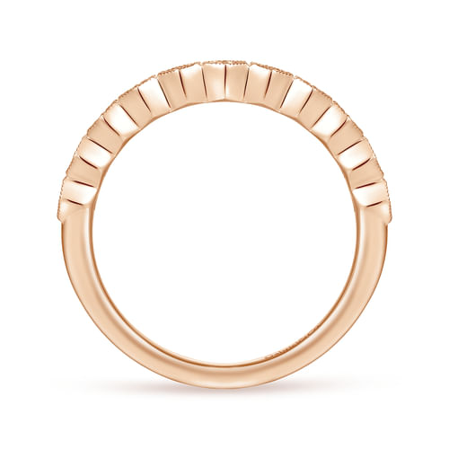 14K Rose Gold Matching Diamond Wedding Band