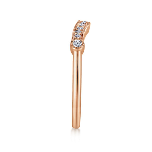 14K Rose Gold Matching Diamond Wedding Band