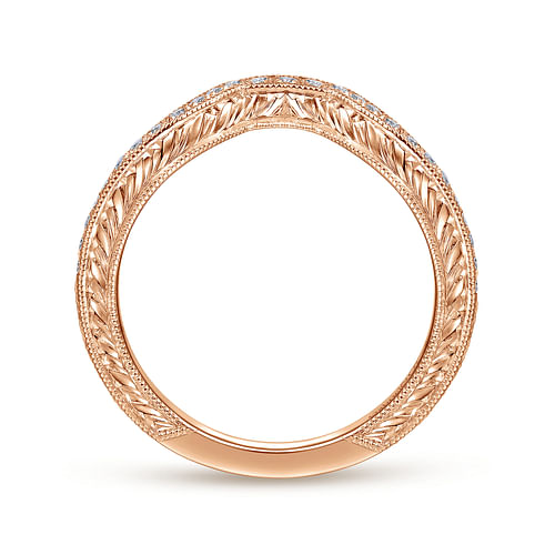 14K Rose Gold Matching Diamond Wedding Band