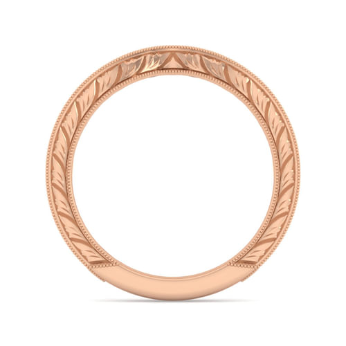 14K Rose Gold Matching Diamond Wedding Band