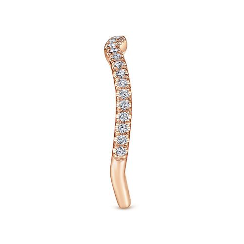 14K Rose Gold Matching Diamond Wedding Band