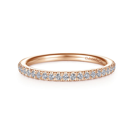 Gabriel - 14K Rose Gold Matching Diamond Wedding Band