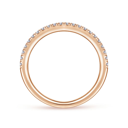 14K Rose Gold Matching Diamond Wedding Band