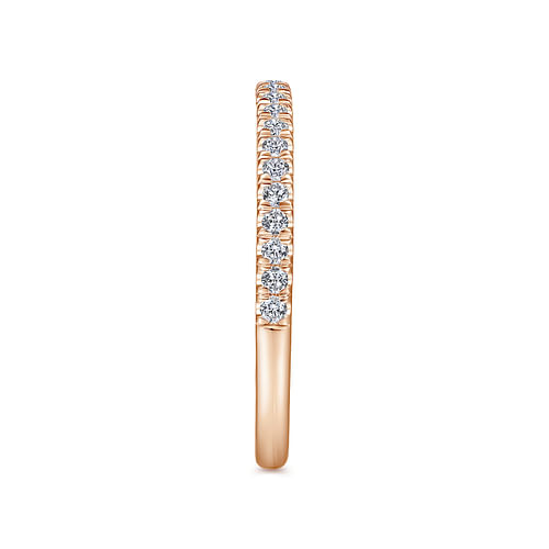 14K Rose Gold Matching Diamond Wedding Band