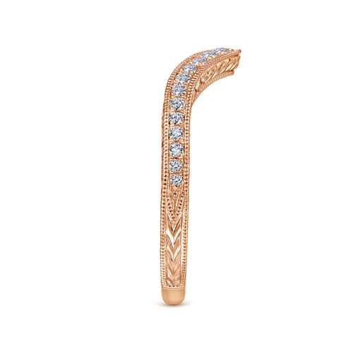 14K Rose Gold Matching Diamond Wedding Band