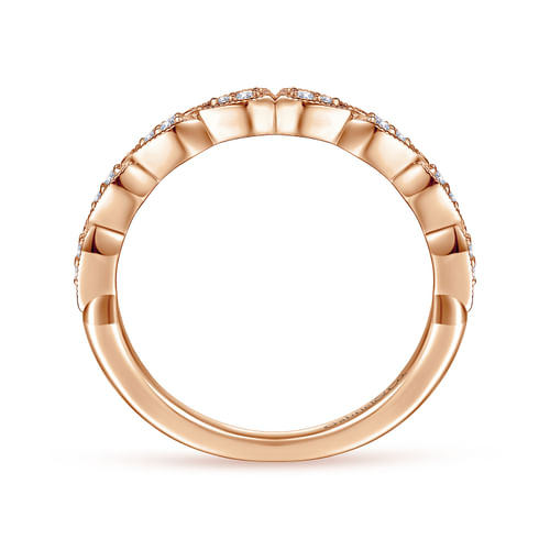 14K Rose Gold Matching Diamond Wedding Band