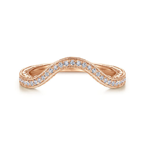 14K Rose Gold Matching Diamond Wedding Band