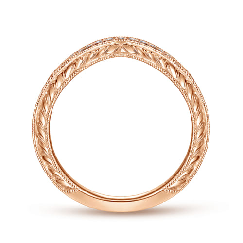 14K Rose Gold Matching Diamond Wedding Band