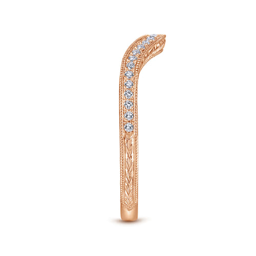 14K Rose Gold Matching Diamond Wedding Band
