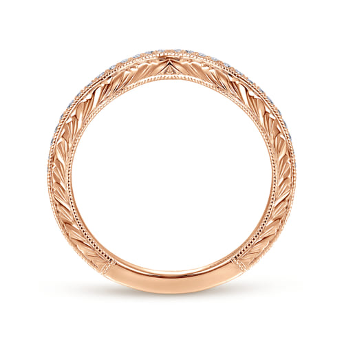 14K Rose Gold Matching Diamond Wedding Band