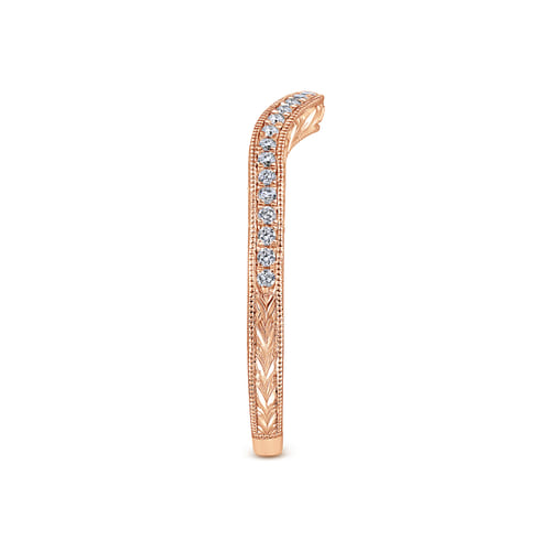 14K Rose Gold Matching Diamond Wedding Band