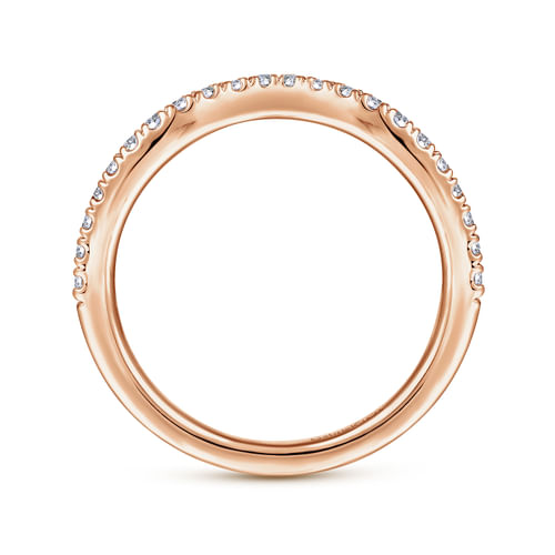 14K Rose Gold Matching Diamond Wedding Band
