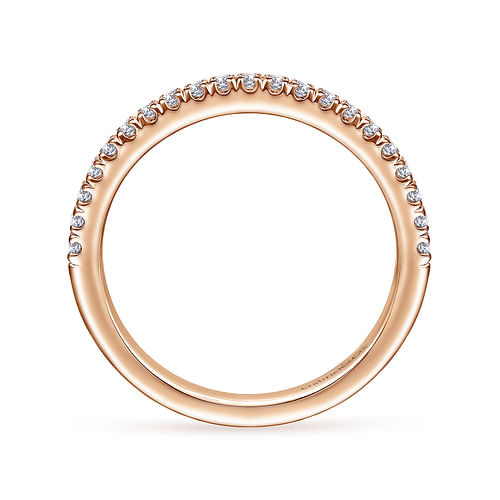 14K Rose Gold Matching Diamond Wedding Band