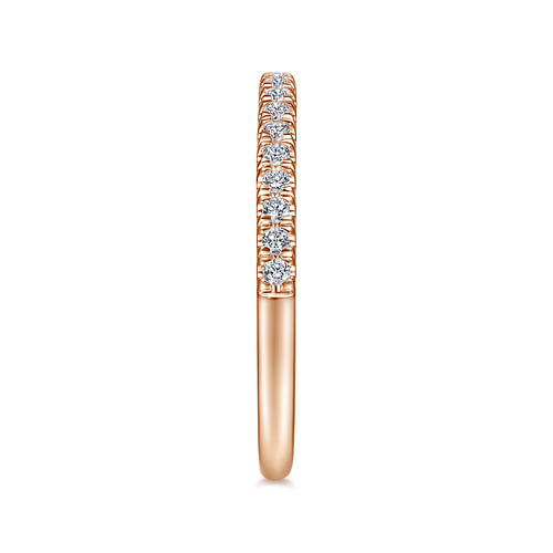 14K Rose Gold Matching Diamond Wedding Band