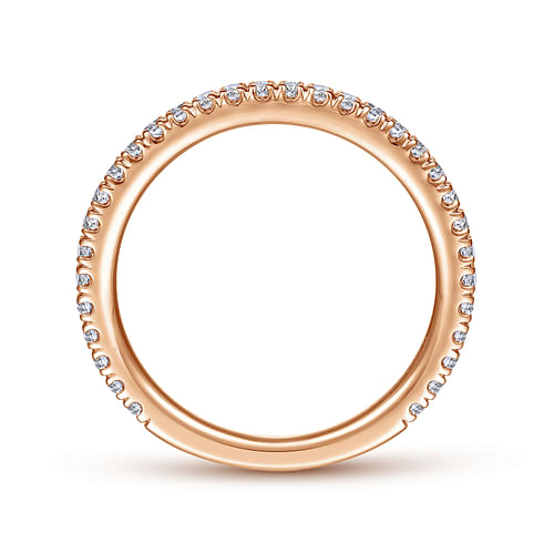 14K Rose Gold Matching Diamond Wedding Band