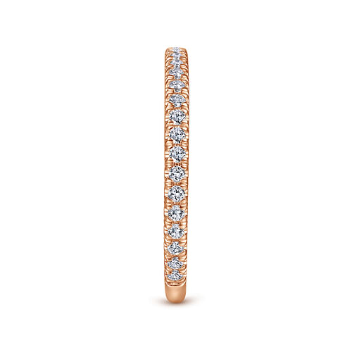 14K Rose Gold Matching Diamond Wedding Band