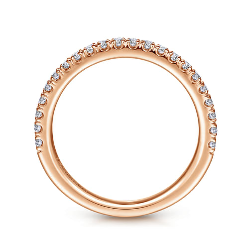 14K Rose Gold Matching Diamond Wedding Band