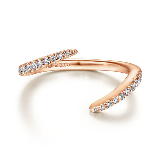 Gabriel - 14K Rose Gold Matching Diamond Wedding Band