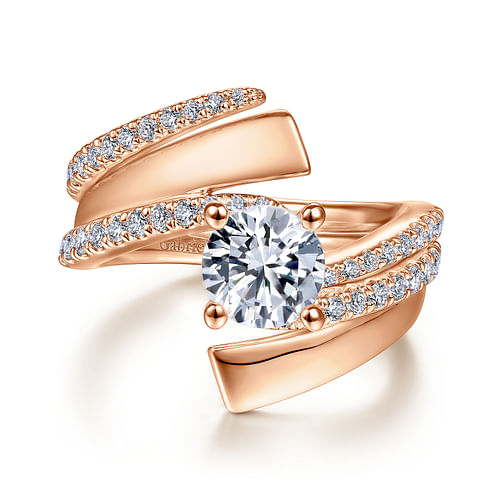 14K Rose Gold Matching Diamond Wedding Band