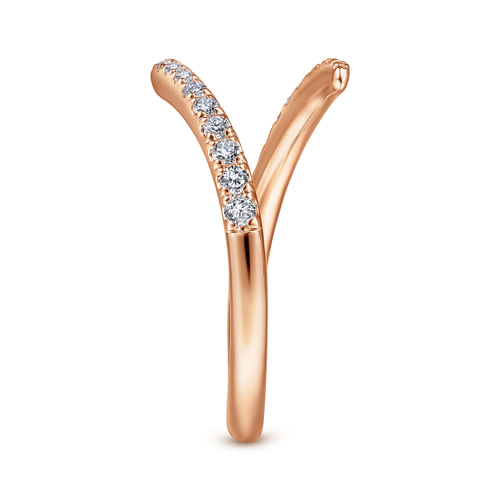 14K Rose Gold Matching Diamond Wedding Band