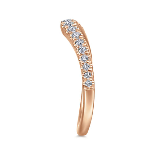 14K Rose Gold Matching Diamond Wedding Band