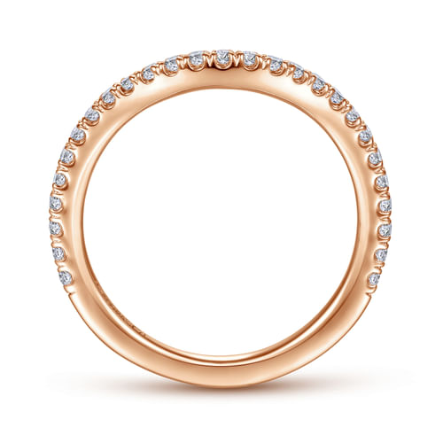 14K Rose Gold Matching Diamond Wedding Band