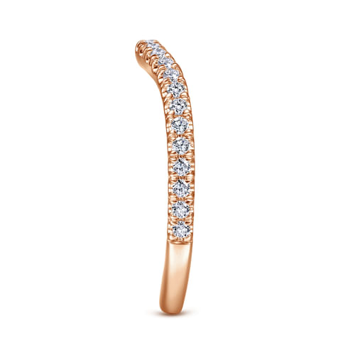 14K Rose Gold Matching Diamond Wedding Band