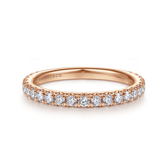 Gabriel - 14K Rose Gold Matching Diamond Wedding Band Gabriel - 14K Rose Gold Matching Diamond Wedding Band