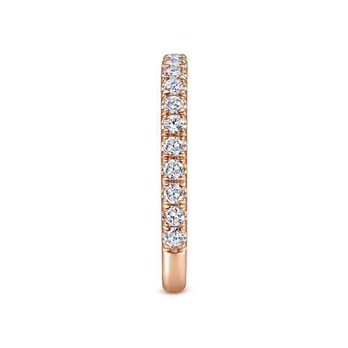 14K Rose Gold Matching Diamond Wedding Band