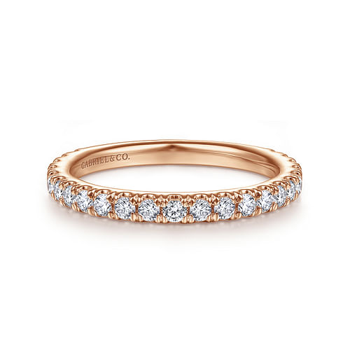 14K Rose Gold Matching Diamond Wedding Band