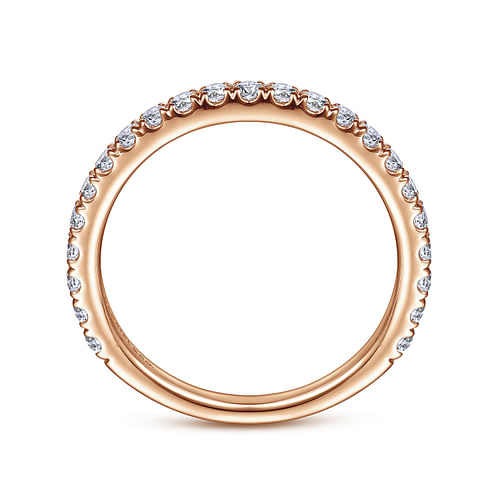 14K Rose Gold Matching Diamond Wedding Band