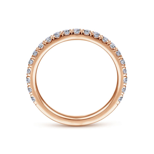 14K Rose Gold Matching Diamond Wedding Band