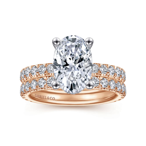 14K Rose Gold Matching Diamond Wedding Band