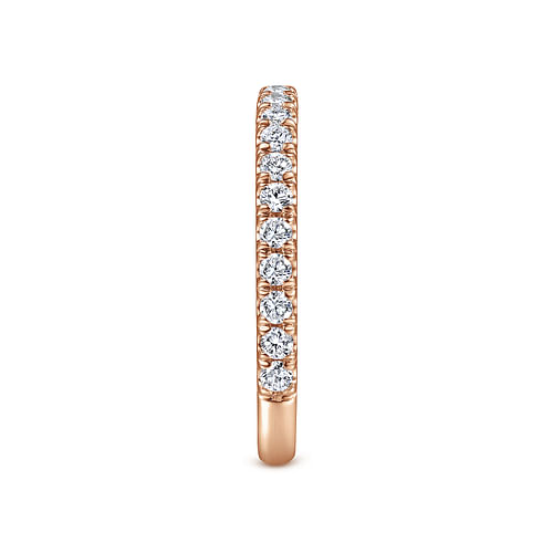 14K Rose Gold Matching Diamond Wedding Band