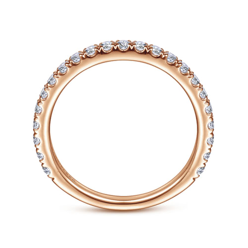 14K Rose Gold Matching Diamond Wedding Band