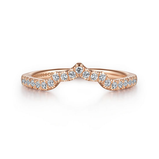 Gabriel - 14K Rose Gold Matching Diamond Wedding Band