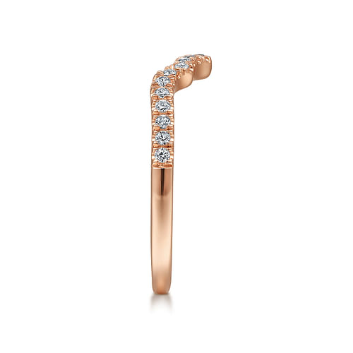 14K Rose Gold Matching Diamond Wedding Band