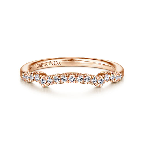 14K Rose Gold Matching Diamond Wedding Band